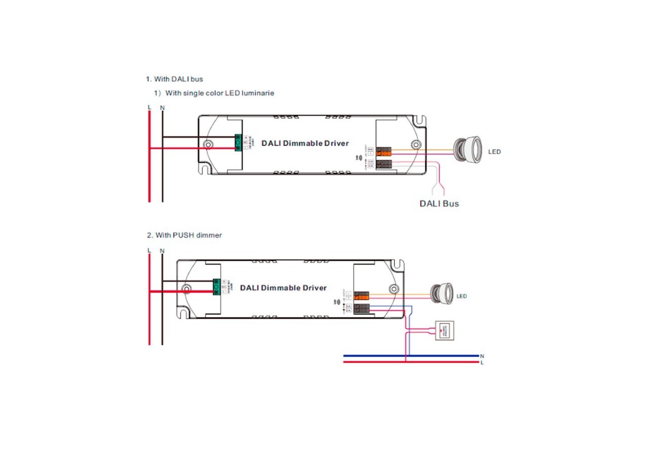 Driver DALI DT6 monochrome dimmable 220-240V-Sortie 6-42V DC-100-700mA-15W - SRP-2305N-15CC100-700 - Barcelona LED