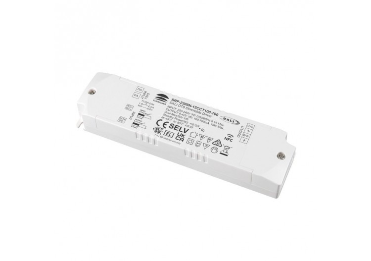 Driver DALI dimmable DT8 CCT 220-240V-Sortie 6-42V DC-100-700mA-15W - SRP-2309N-15CCT100-700 - Barcelona LED