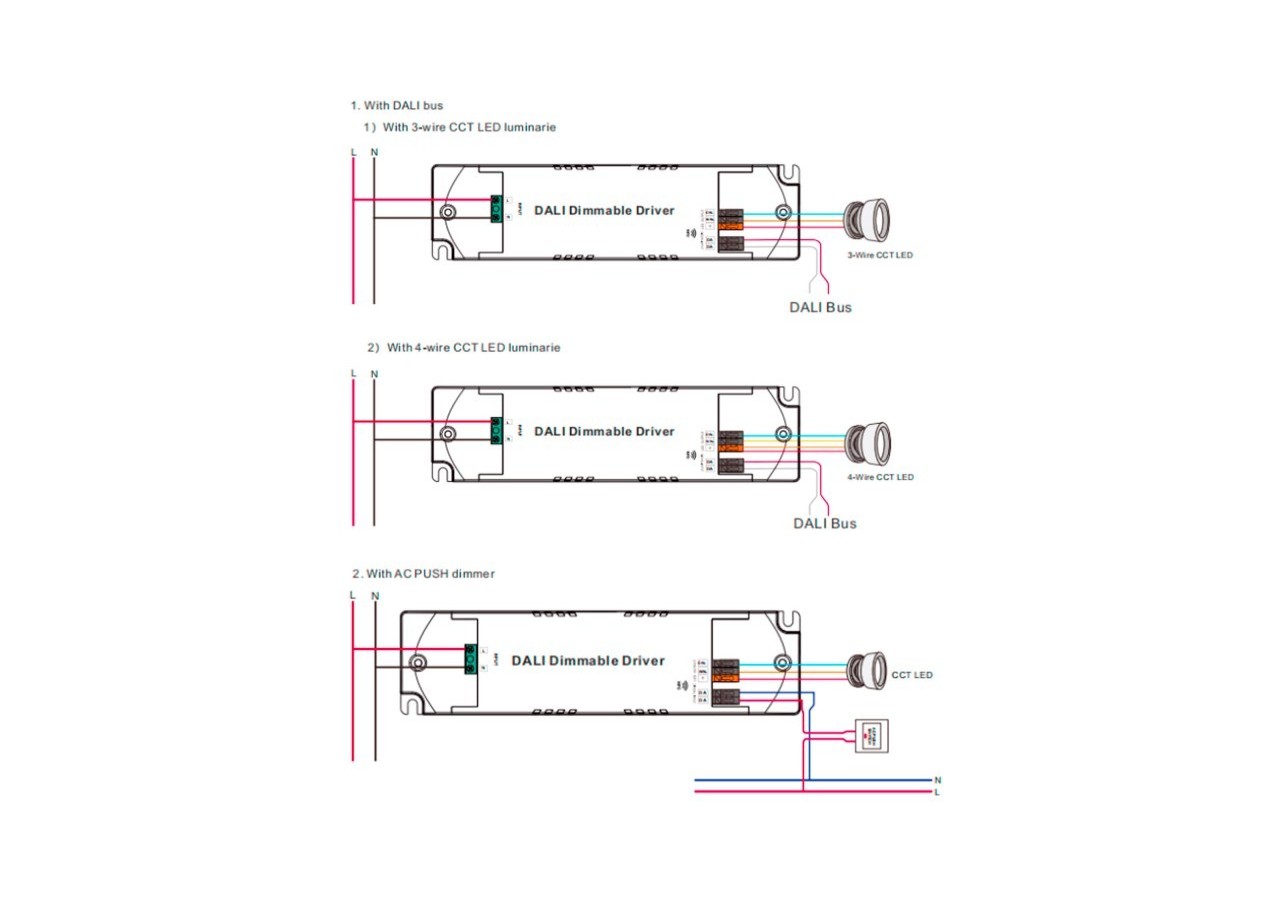 Driver DALI dimmable DT8 CCT 220-240V-Sortie 6-42V DC-100-700mA-15W - SRP-2309N-15CCT100-700 - Barcelona LED