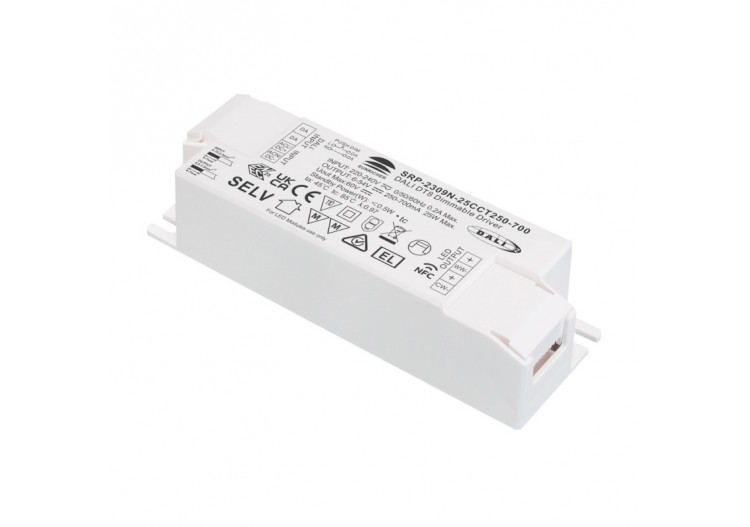 Driver DALI dimmable DT8 CCT 220-240V-Sortie 6-54V DC-250-700mA-25W - SRP-2309N-25CCT250-700 - Barcelona LED
