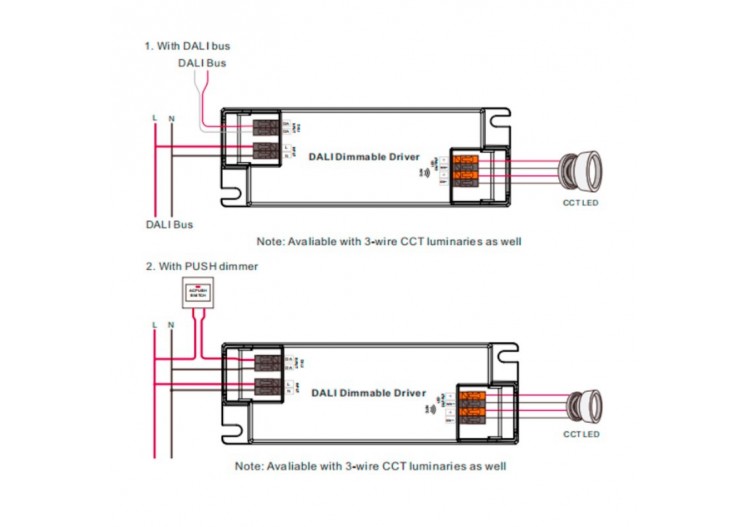 Driver DALI dimmable DT8 CCT 220-240V-Sortie 6-54V DC-250-700mA-25W - SRP-2309N-25CCT250-700 - Barcelona LED 2