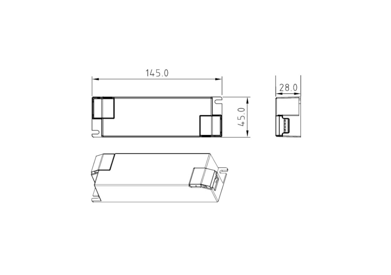 Driver DALI DT6 monochrome dimmable 220-240V-Sortie 6-58V DC-500-1400mA-45W - SRP-2305N-45CC500-1400 - Barcelona LED