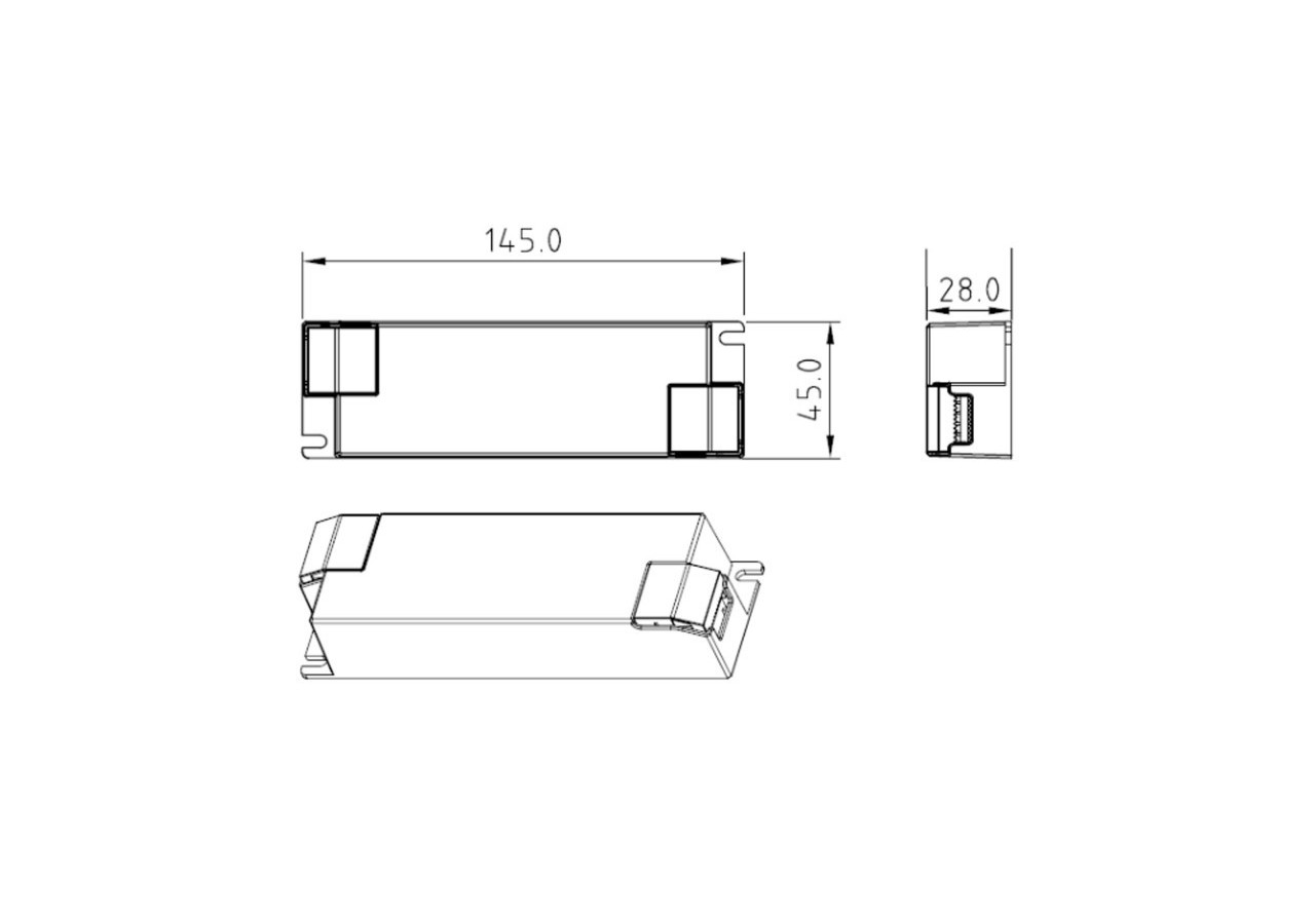 Driver DALI dimmable DT8 CCT 220-240V-Sortie 6-54V DC-500-1400mA-45W - SRP-2309N-45CCT500-1400 - Barcelona LED