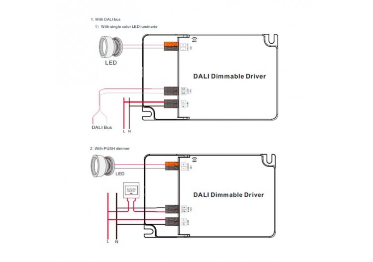 Driver DALI DT6 monochrome dimmable 220-240V-Sortie 6-58V DC-500-1500mA-65W - SRP-2305N-65CC500-1500 - Barcelona LED 2