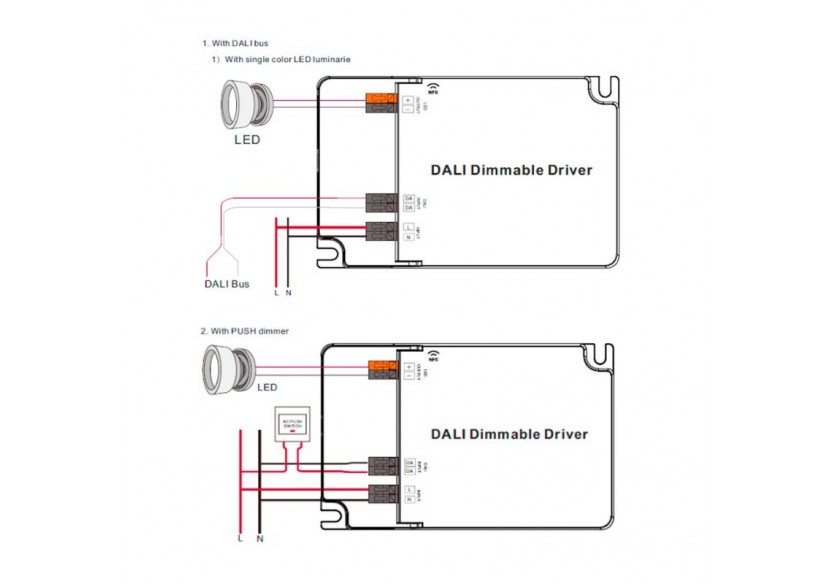 Driver DALI DT6 monochrome dimmable 220-240V-Sortie 6-58V DC-500-1500mA-65W - SRP-2305N-65CC500-1500 - Barcelona LED Driver DALI DT6 monochrome dimmable 220-240V-Sortie 6-58V DC-500-1500mA-65W - SRP-2305N-65CC500-1500 - Barcelona LED