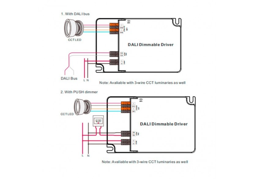 Driver DALI dimmable DT8 CCT 220-240V-Sortie 6-54V DC-500-1500mA-65W - SRP-2309N-65CCT500-1500 - Barcelona LED Driver DALI dimmable DT8 CCT 220-240V-Sortie 6-54V DC-500-1500mA-65W - SRP-2309N-65CCT500-1500 - Barcelona LED