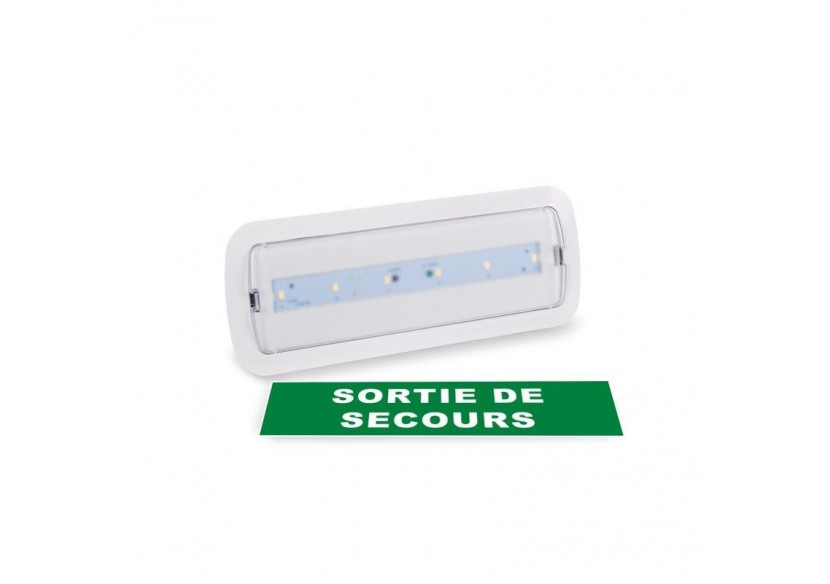 Kit Pictogramme autocollant "SORTIE DE SECOURS" + Bloc d'éclairage 3W - K-B1050-SSECOURS - Barcelona LED Kit Pictogramme autocollant "SORTIE DE SECOURS" + Bloc d'éclairage 3W - K-B1050-SSECOURS - Barcelona LED