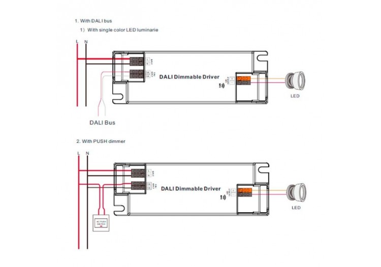 Driver DALI DT6 monochrome dimmable 220-240V-Sortie 6-58V DC-250-700mA-25W - SRP-2305N-25CC250-700 - Barcelona LED 2