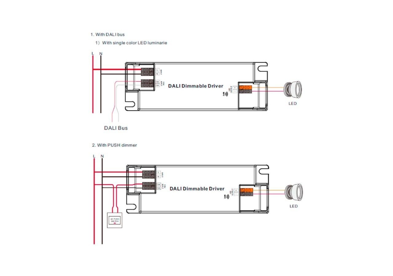 Driver DALI DT6 monochrome dimmable 220-240V-Sortie 6-58V DC-250-700mA-25W - SRP-2305N-25CC250-700 - Barcelona LED