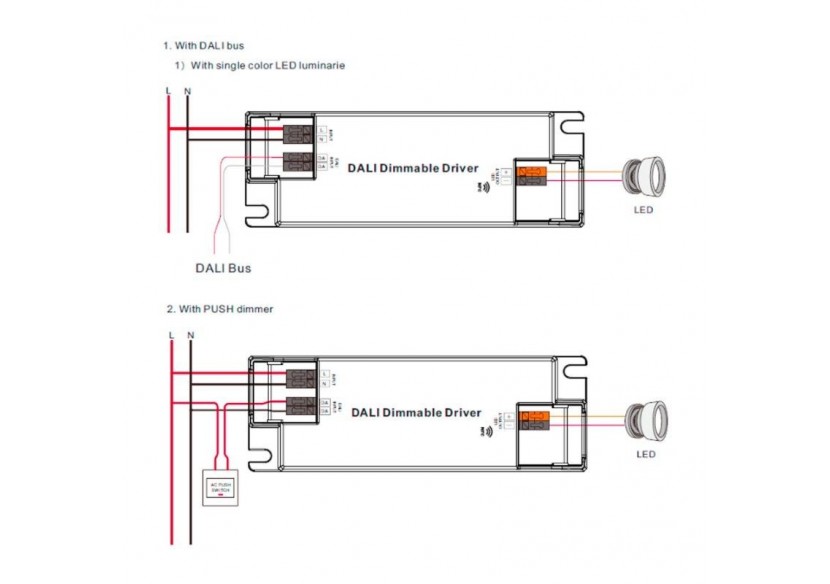 Driver DALI DT6 monochrome dimmable 220-240V-Sortie 6-58V DC-250-700mA-25W - SRP-2305N-25CC250-700 - Barcelona LED