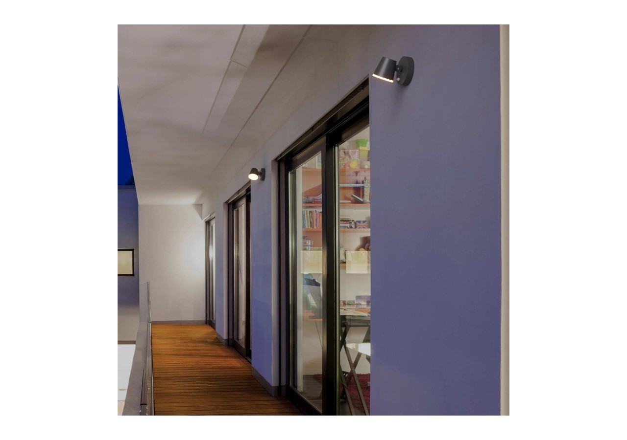 Applique murale d'extérieur avec capteur PIR "Stan"-12,5W-Orientable-3000K-IP54 - L5068-S - Barcelona LED