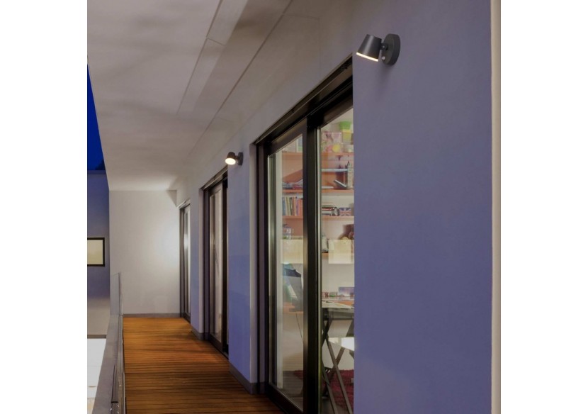 Applique murale d'extérieur avec capteur PIR "Stan"-12,5W-Orientable-3000K-IP54 - L5068-S - Barcelona LED