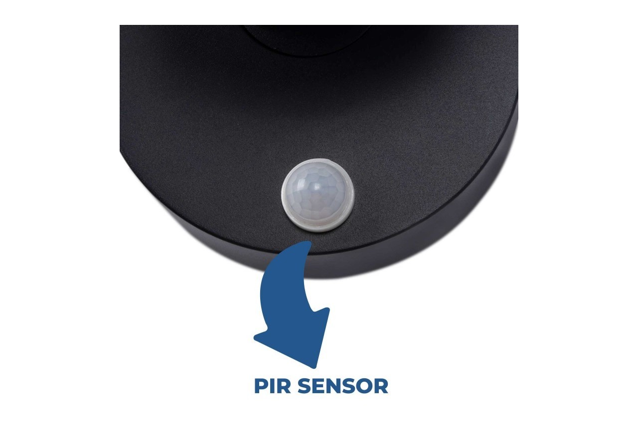 Applique murale d'extérieur avec capteur PIR "Stan"-12,5W-Orientable-3000K-IP54 - L5068-S - Barcelona LED