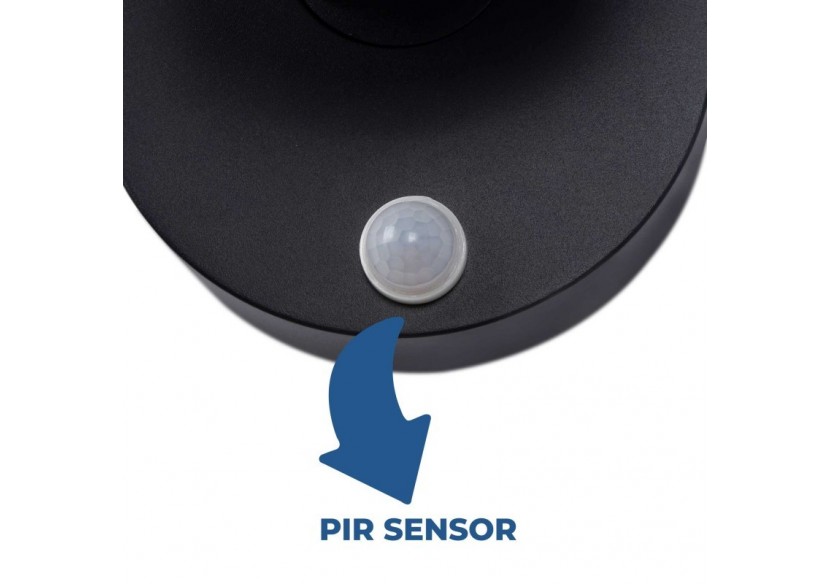 Applique murale d'extérieur avec capteur PIR "Stan"-12,5W-Orientable-3000K-IP54 - L5068-S - Barcelona LED