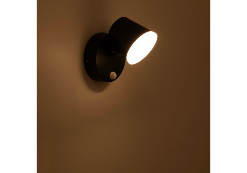 Applique murale d'extérieur avec capteur PIR "Stan"-12,5W-Orientable-3000K-IP54 - L5068-S - Barcelona LED