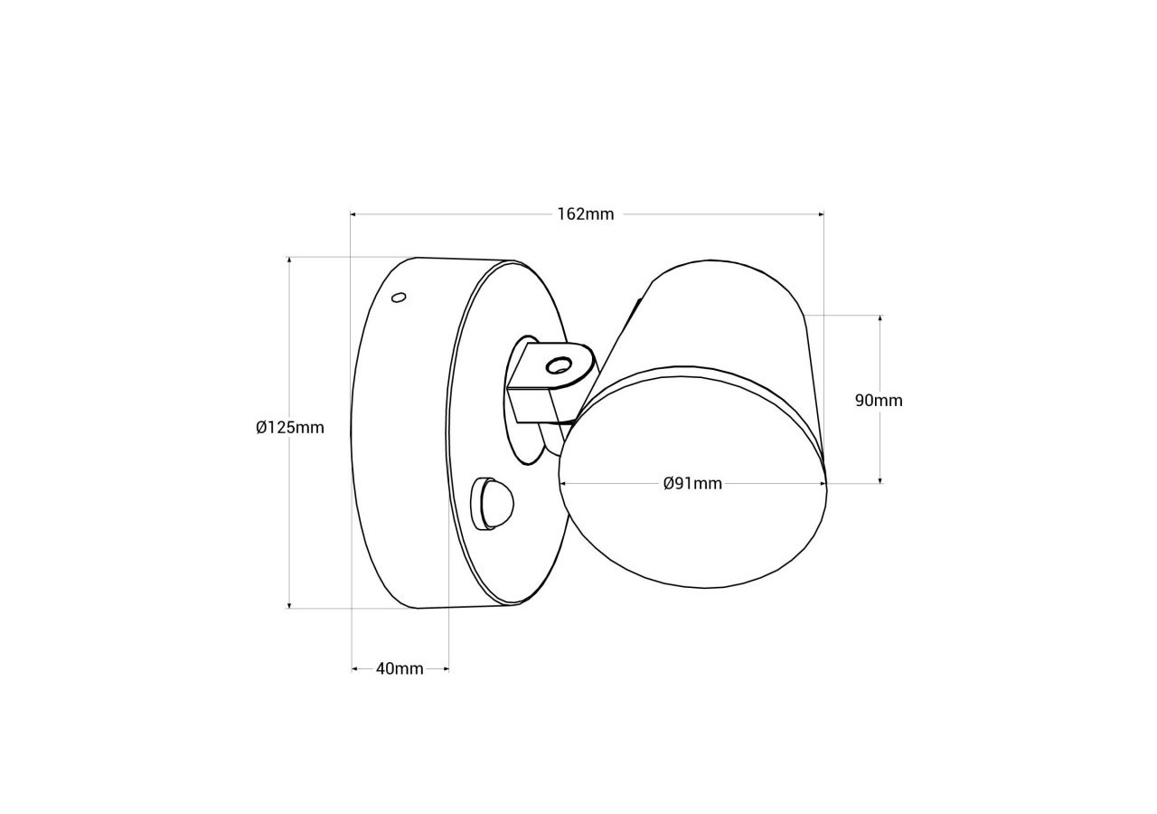 Applique murale d'extérieur avec capteur PIR "Stan"-12,5W-Orientable-3000K-IP54 - L5068-S - Barcelona LED