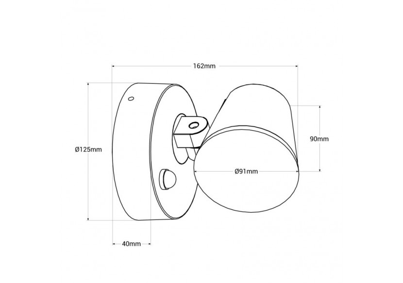 Applique murale d'extérieur avec capteur PIR "Stan"-12,5W-Orientable-3000K-IP54 - L5068-S - Barcelona LED