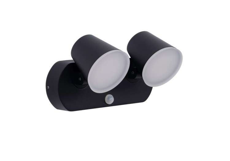 Applique murale d'extérieur double "Tura" avec capteur PIR-20,5W-Orientable-3000K-IP54 - L5069-S - Barcelona LED