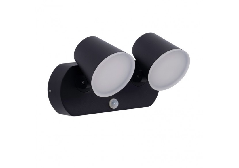 Applique murale d'extérieur double "Tura" avec capteur PIR-20,5W-Orientable-3000K-IP54 - L5069-S - Barcelona LED