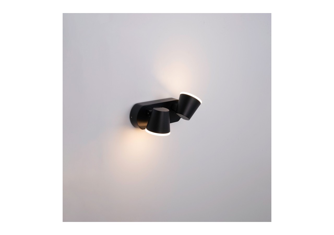 Applique murale d'extérieur double "Tura" avec capteur PIR-20,5W-Orientable-3000K-IP54 - L5069-S - Barcelona LED