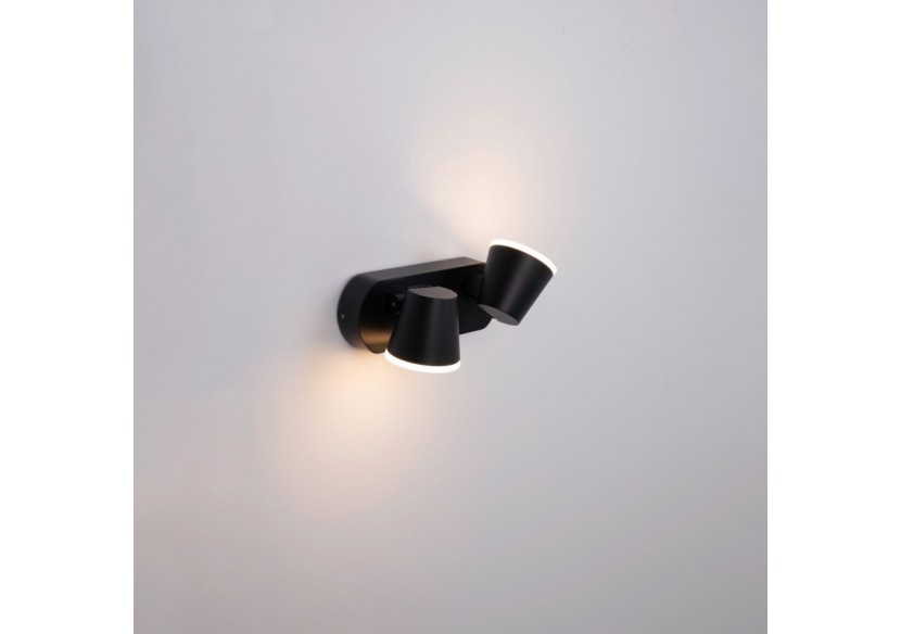 Applique murale d'extérieur double "Tura" avec capteur PIR-20,5W-Orientable-3000K-IP54 - L5069-S - Barcelona LED