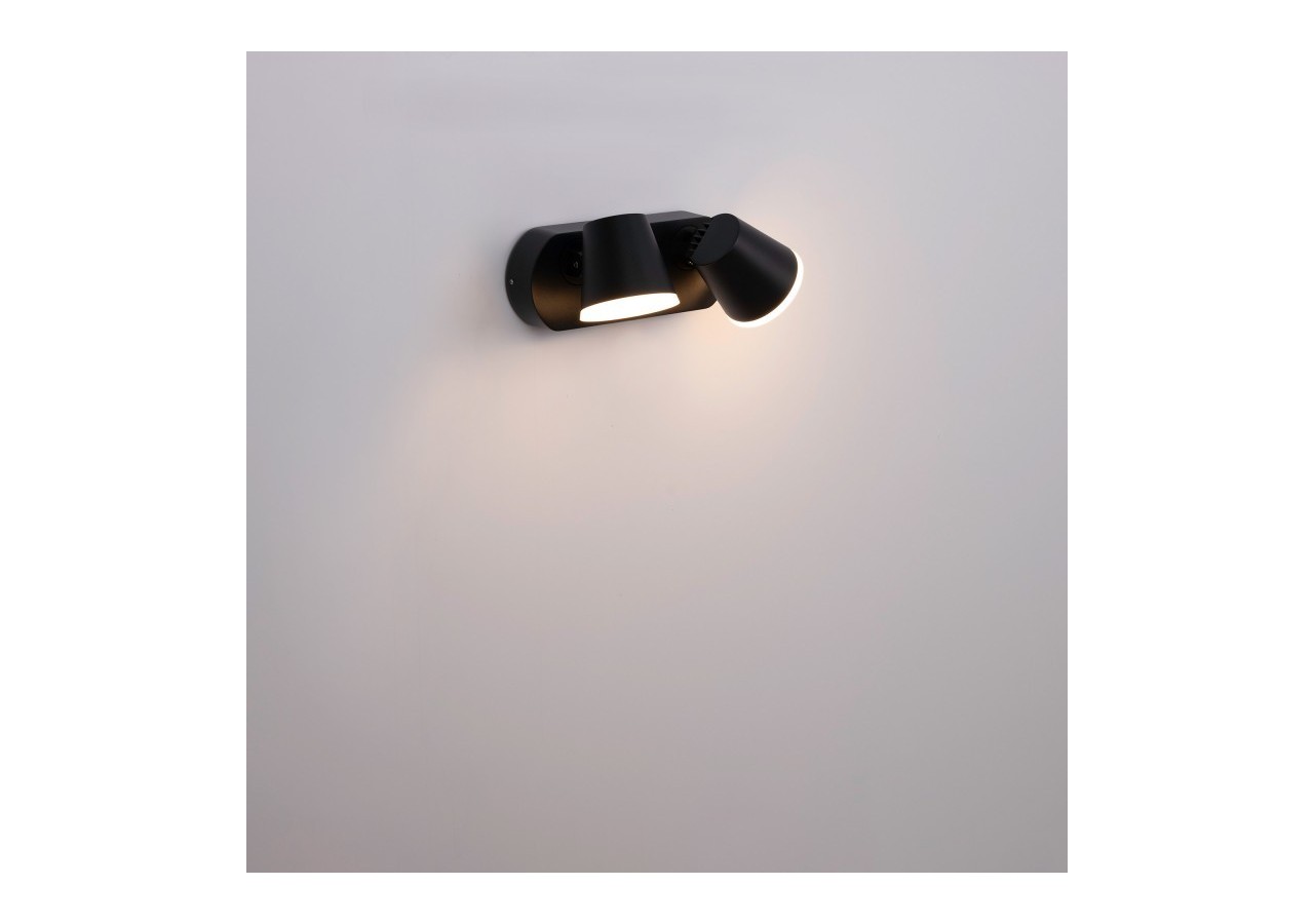 Applique murale d'extérieur double "Tura" avec capteur PIR-20,5W-Orientable-3000K-IP54 - L5069-S - Barcelona LED