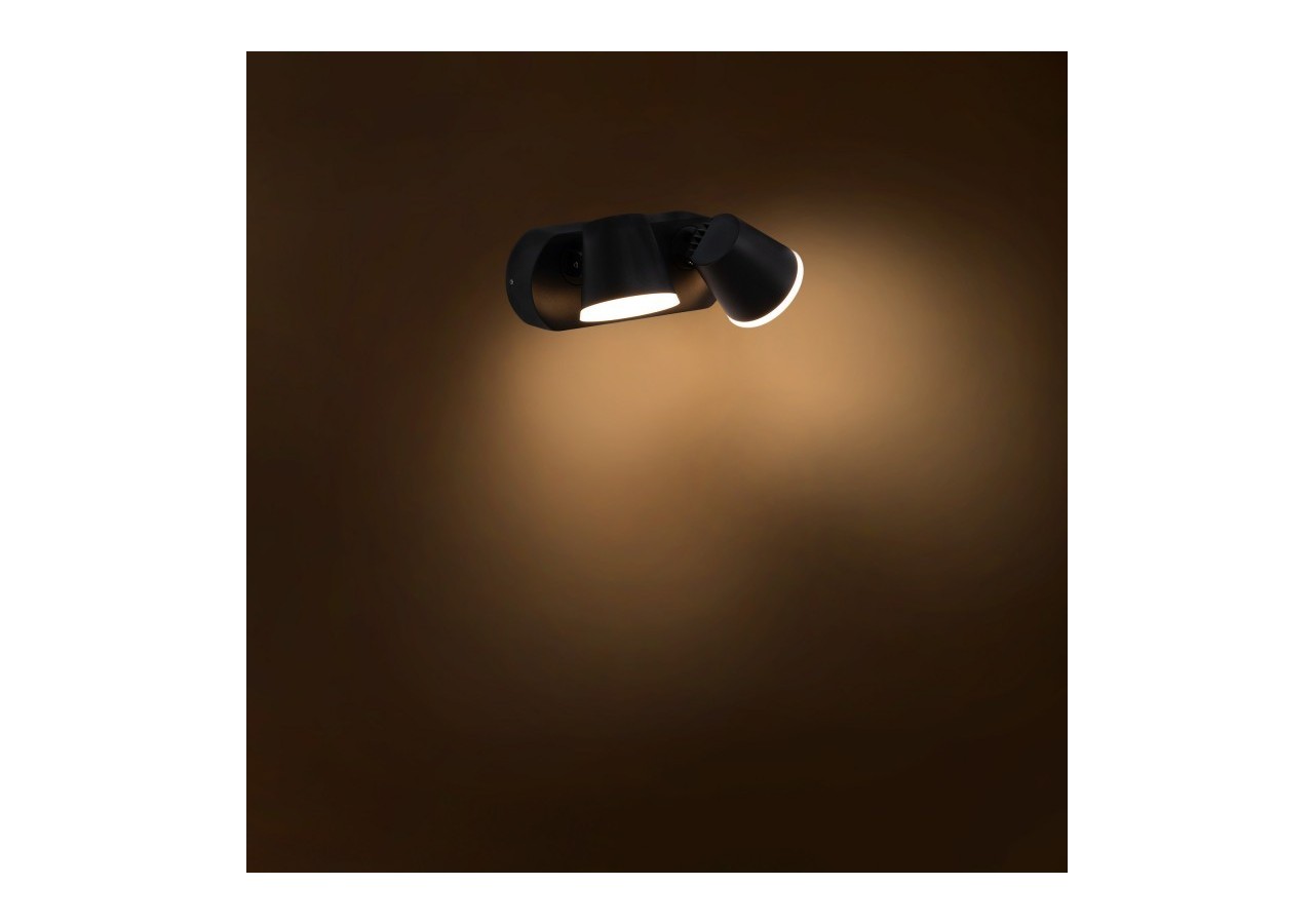 Applique murale d'extérieur double "Tura" avec capteur PIR-20,5W-Orientable-3000K-IP54 - L5069-S - Barcelona LED