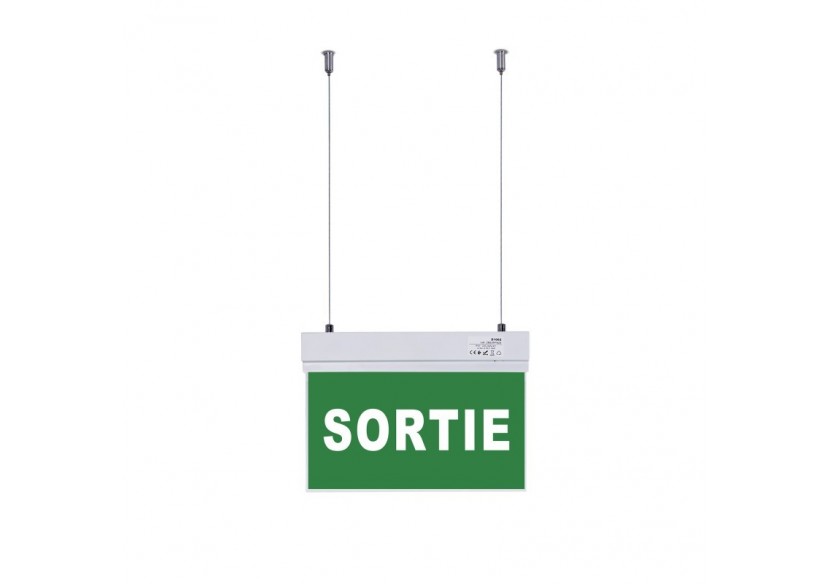 Bloc autonome d'éclairage de sécurité avec panneau "SORTIE"-Suspension - K-B1062-SORTIE - Barcelona LED Bloc autonome d'éclairage de sécurité avec panneau "SORTIE"-Suspension - K-B1062-SORTIE - Barcelona LED