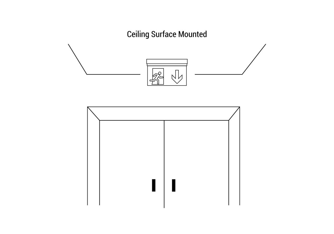 Bloc autonome d'éclairage de sécurité avec panneau "SORTIE DE SECOURS"-Suspension - K-B1062-SSECOURS - Barcelona LED
