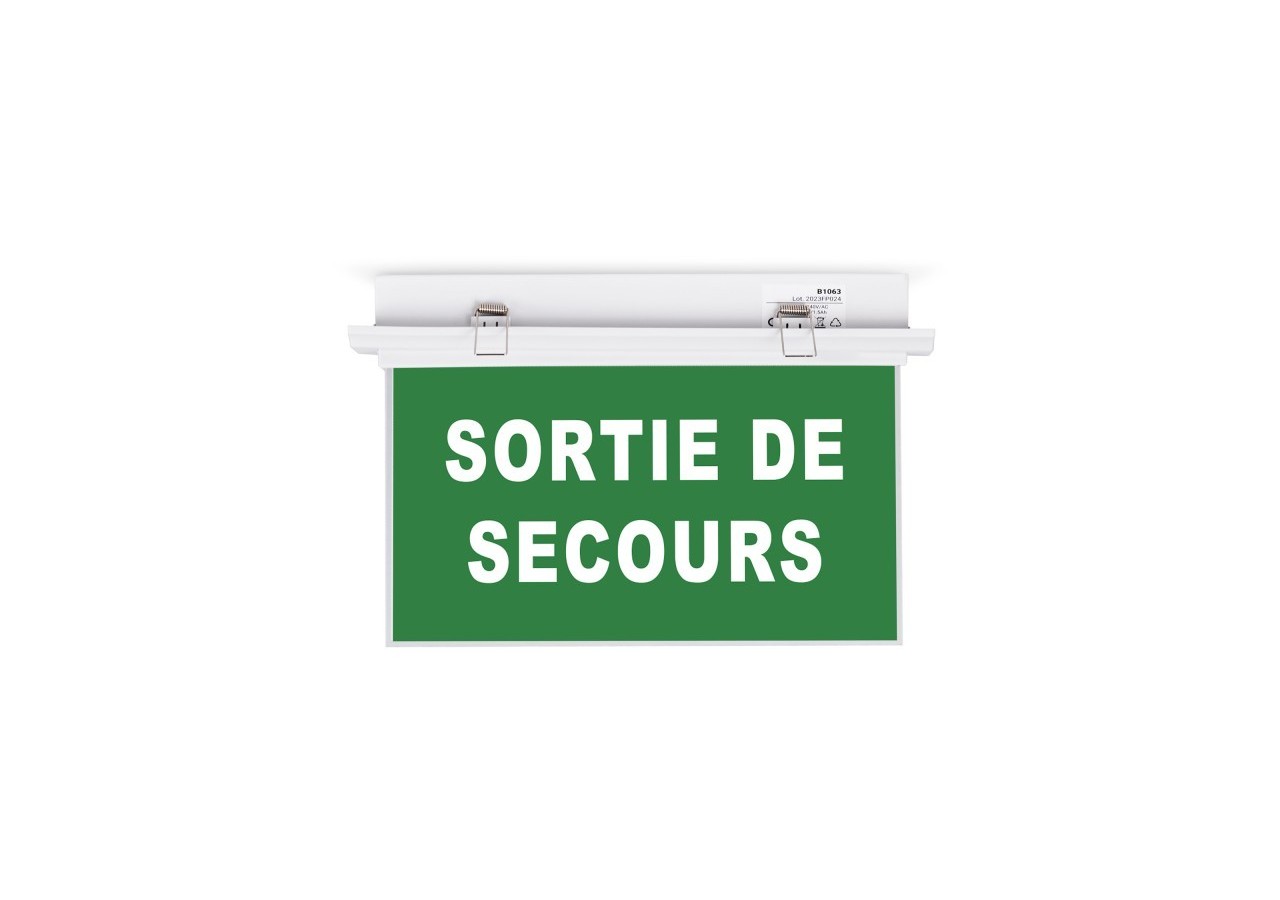 Bloc autonome d'éclairage de sécurité avec pictogramme "SORTIE DE SECOURS"-Encastrable - K-B1063-SSECOURS - Barcelona LED