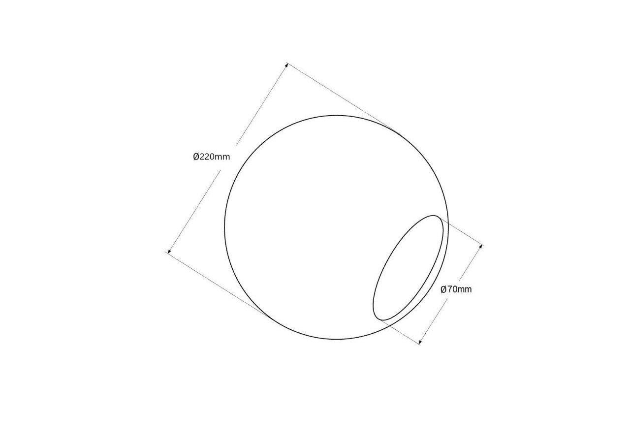 Lampadaire globe en verre "Anni"-E27 - LD1010-D - Barcelona LED