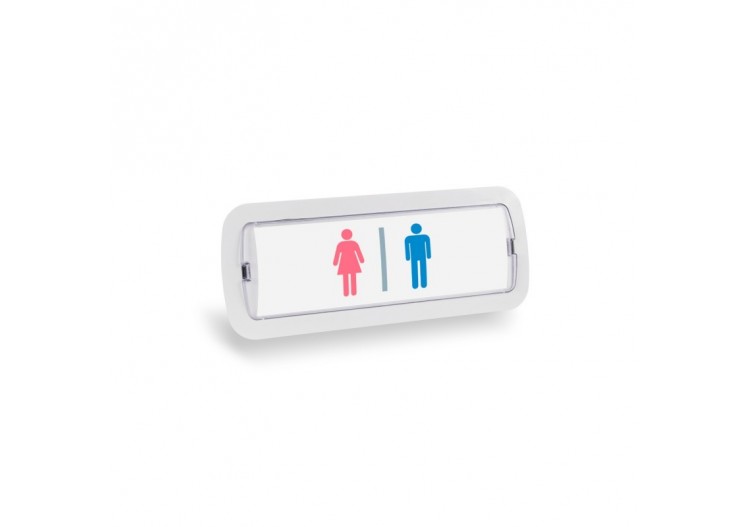 KIT pictogramme autocollant "TOILETTES" + Bloc autonome d'éclairage 3W - K-B1050PER-BAÑOS - Barcelona LED