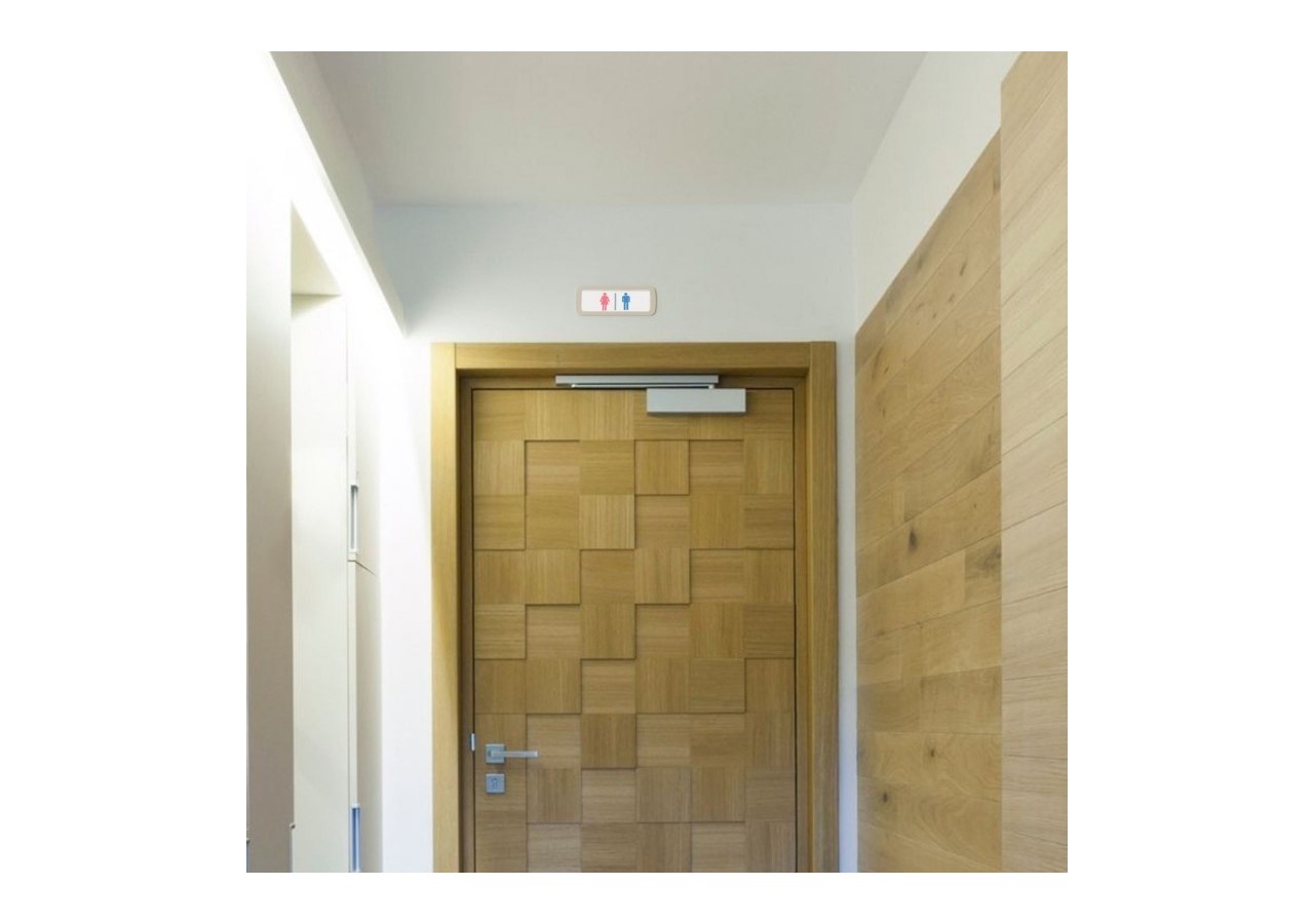 KIT pictogramme autocollant "TOILETTES" + Bloc autonome d'éclairage 3W - K-B1050PER-BAÑOS - Barcelona LED