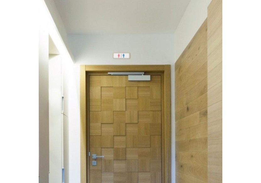 KIT pictogramme autocollant "TOILETTES" + Bloc autonome d'éclairage 3W - K-B1050PER-BAÑOS - Barcelona LED