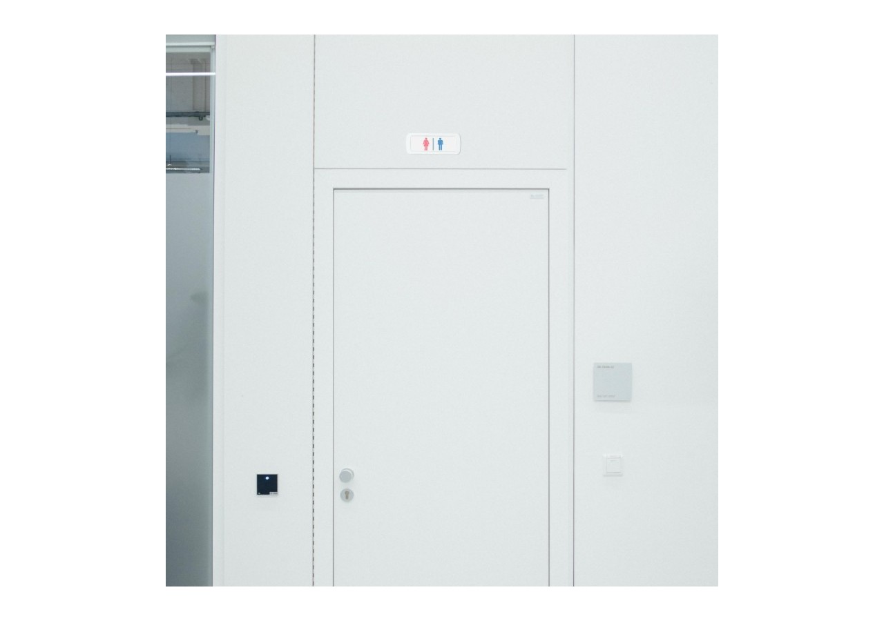 KIT pictogramme autocollant "TOILETTES" + Bloc autonome d'éclairage 3W - K-B1050PER-BAÑOS - Barcelona LED