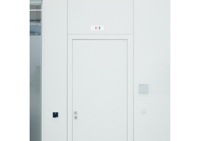 KIT pictogramme autocollant "TOILETTES" + Bloc autonome d'éclairage 3W - K-B1050PER-BAÑOS - Barcelona LED