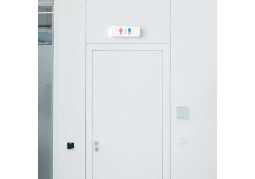 KIT pictogramme autocollant "TOILETTES" + Bloc autonome d'éclairage 3W - K-B1050PER-BAÑOS - Barcelona LED
