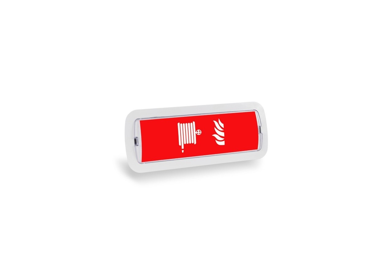 KIT Pictogramme autocollant "ROBINET D'INCENDIE ARMÉ" + Bloc d'éclairage 3W - K-B1050-BOCAINCENDIO - Barcelona LED