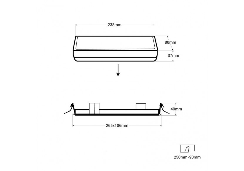 KIT Pictogramme autocollant "SORTIE VERS LE HAUT" + Bloc d'éclairage 3W - K-B1050-UPARROW - Barcelona LED KIT Pictogramme autocollant "SORTIE VERS LE HAUT" + Bloc d'éclairage 3W - K-B1050-UPARROW - Barcelona LED