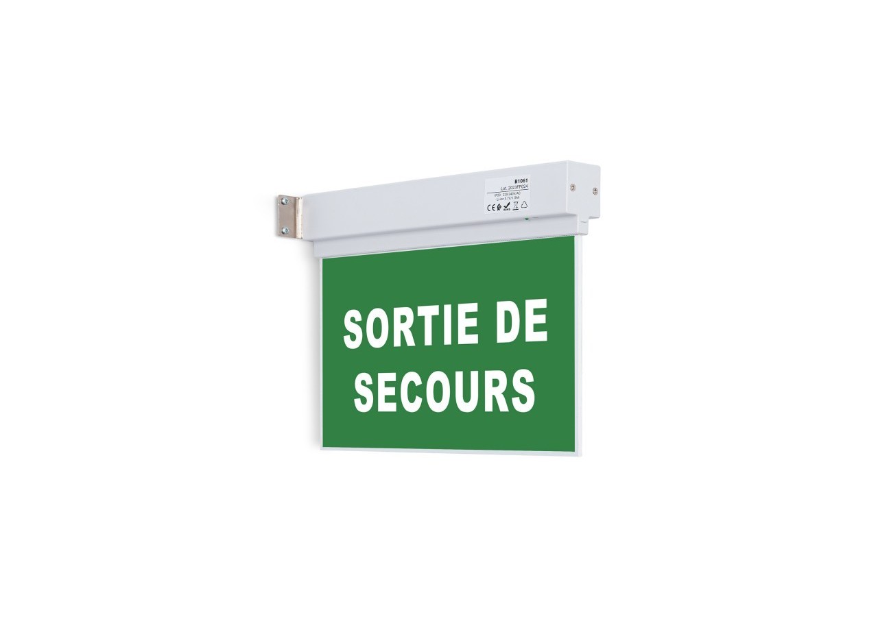 Bloc autonome d'éclairage de sécurité avec panneau "SORTIE DE SECOURS" - K-B1061-SSECOURS - Barcelona LED
