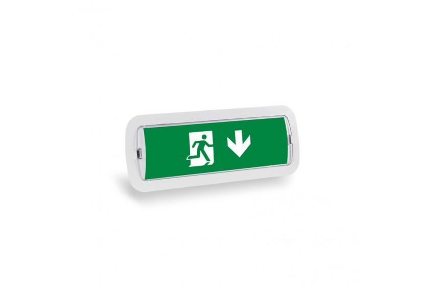 KIT Pictogramme autocollant "SORTIE VERS LE BAS" + Bloc d'éclairage 3W - K-B1050-DOWNARROW - Barcelona LED KIT Pictogramme autocollant "SORTIE VERS LE BAS" + Bloc d'éclairage 3W - K-B1050-DOWNARROW - Barcelona LED