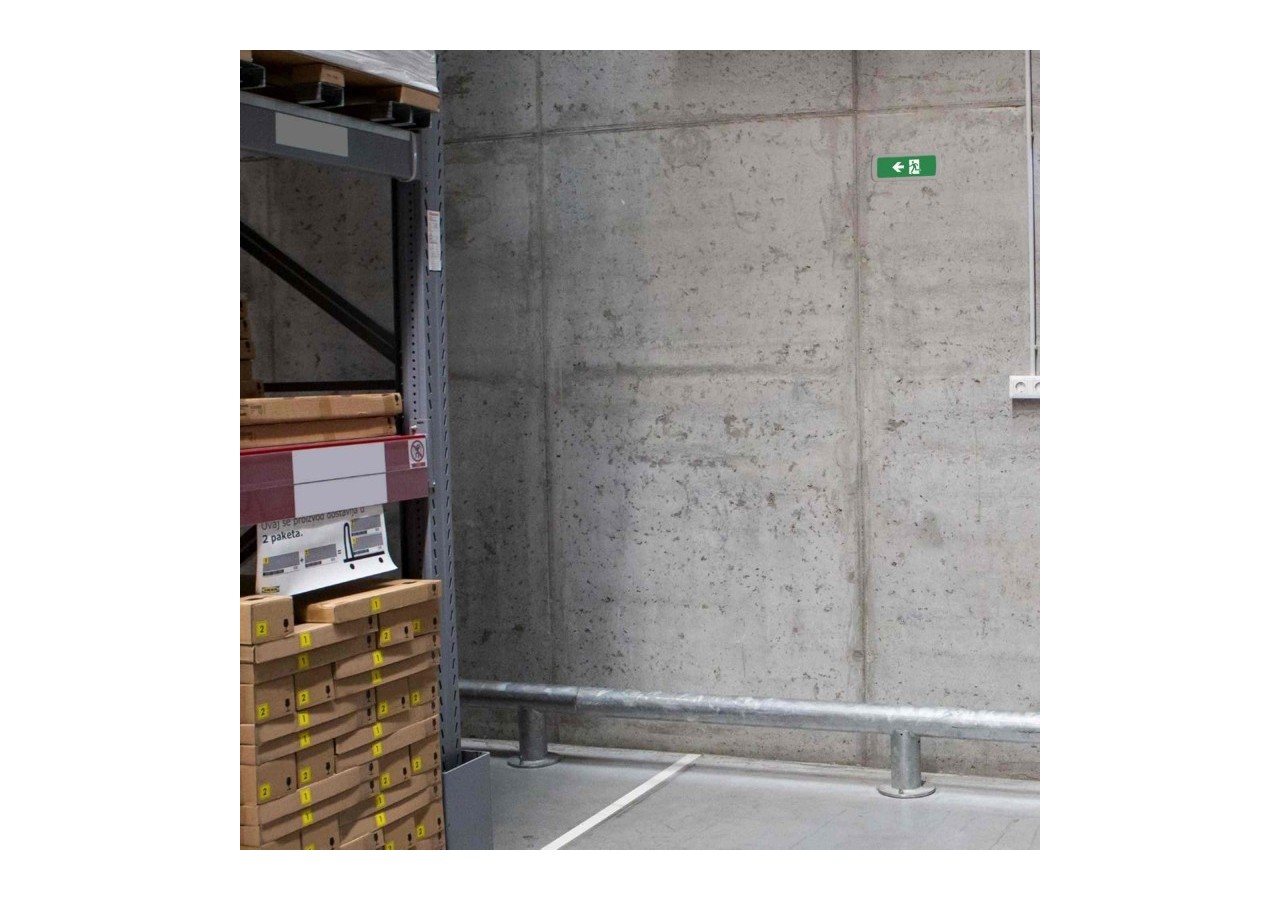 KIT Pictogramme autocollant "SORTIE VERS LA GAUCHE" + Bloc d'éclairage 3W - K-B1050-LEFTARROW - Barcelona LED