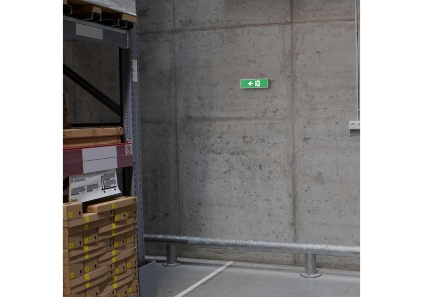 KIT Pictogramme autocollant "SORTIE VERS LA GAUCHE" + Bloc d'éclairage 3W - K-B1050-LEFTARROW - Barcelona LED KIT Pictogramme autocollant "SORTIE VERS LA GAUCHE" + Bloc d'éclairage 3W - K-B1050-LEFTARROW - Barcelona LED