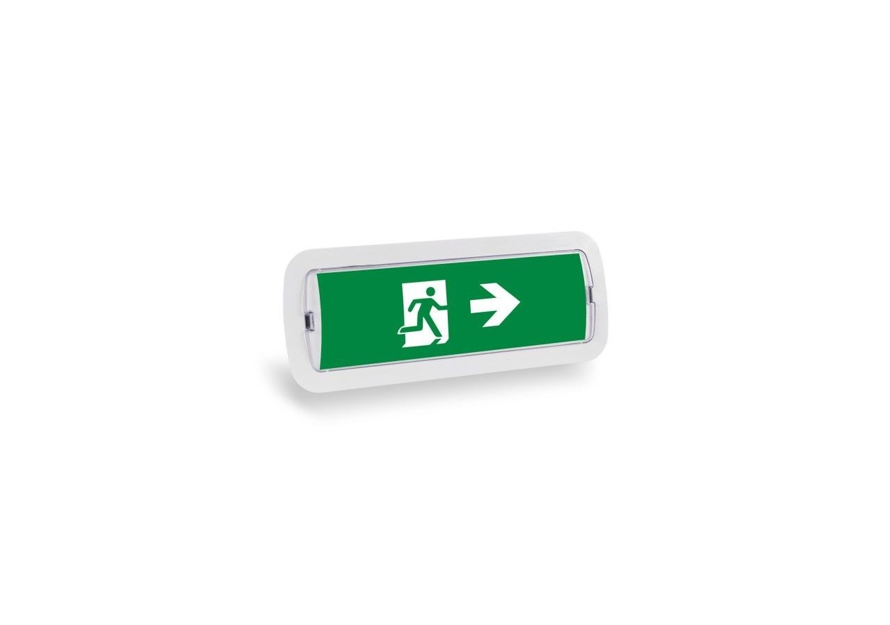 KIT Pictogramme autocollant "SORTIE VERS LA DROITE" + Bloc d'éclairage 3W - K-B1050-RIGHTARROW - Barcelona LED