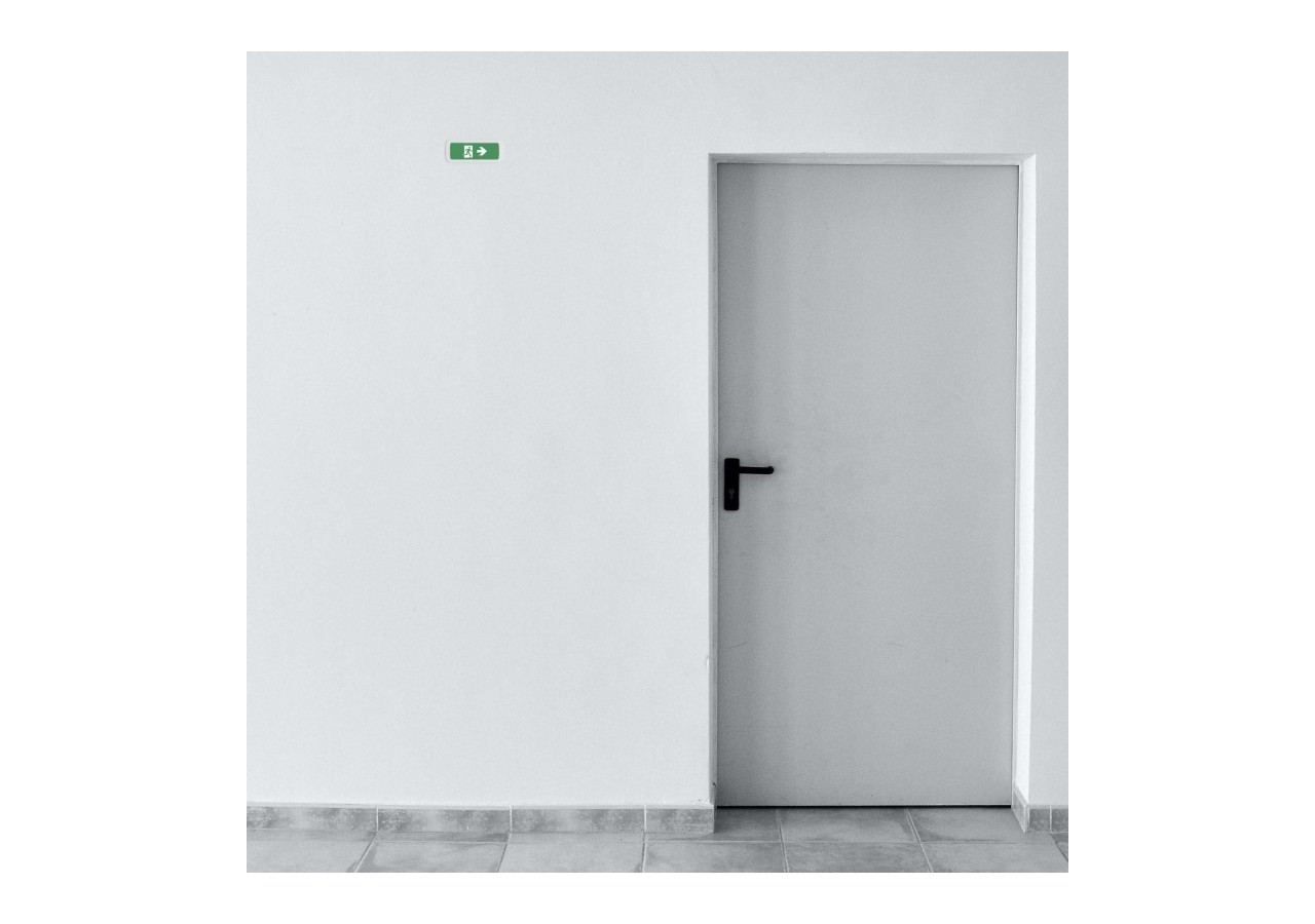 KIT Pictogramme autocollant "SORTIE VERS LA DROITE" + Bloc d'éclairage 3W - K-B1050-RIGHTARROW - Barcelona LED