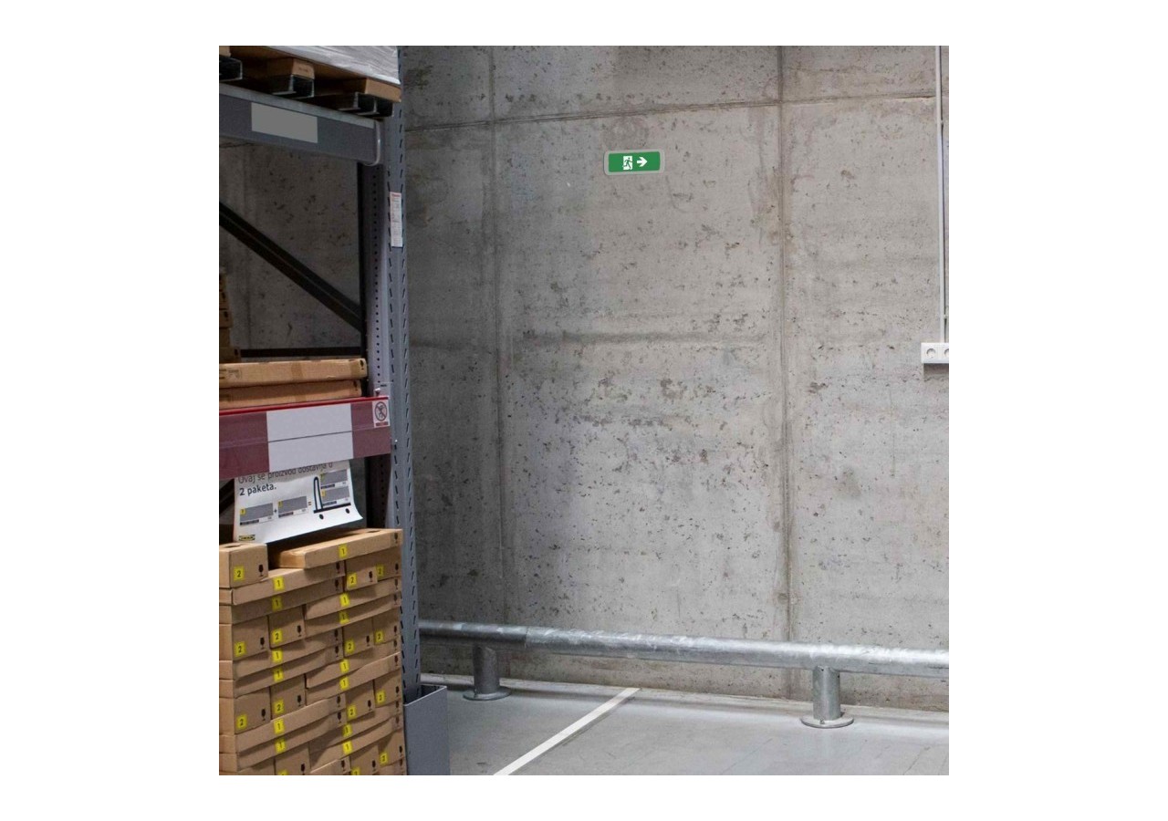 KIT Pictogramme autocollant "SORTIE VERS LA DROITE" + Bloc d'éclairage 3W - K-B1050-RIGHTARROW - Barcelona LED