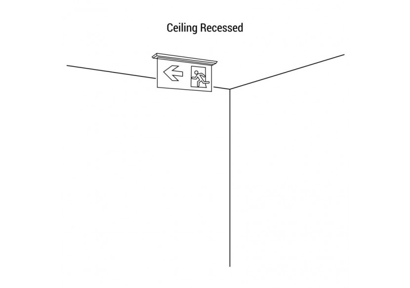Bloc autonome d'éclairage de sécurité avec pictogramme "SORTIE"-Encastrable - K-B1063-SORTIE - Barcelona LED