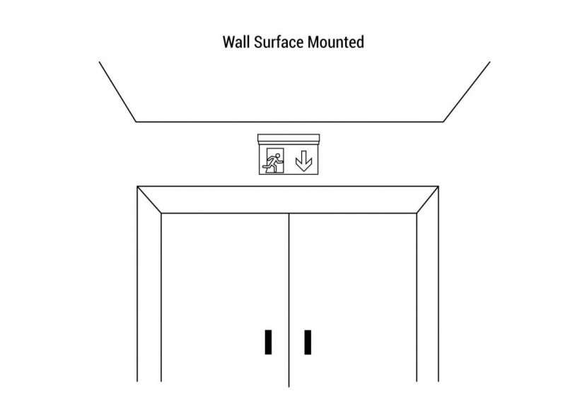 Bloc autonome d'éclairage de sécurité avec pictogramme "SORTIE VERS LE HAUT" - K-B1061-UPARROW - Barcelona LED
