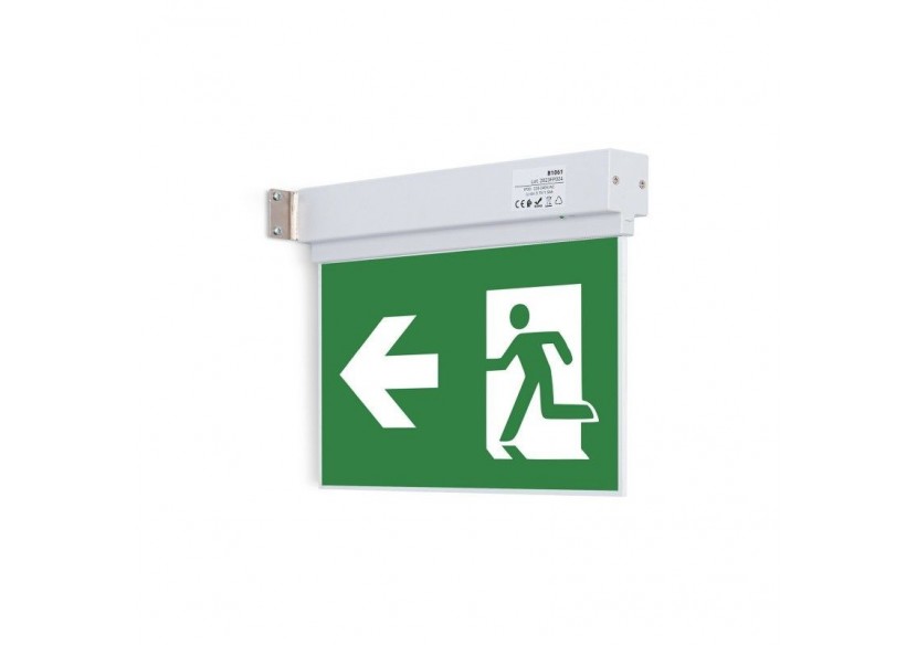 Bloc autonome d'éclairage de sécurité avec pictogramme "SORTIE LATÉRALE" - K-B1061-SIDEARROWS - Barcelona LED