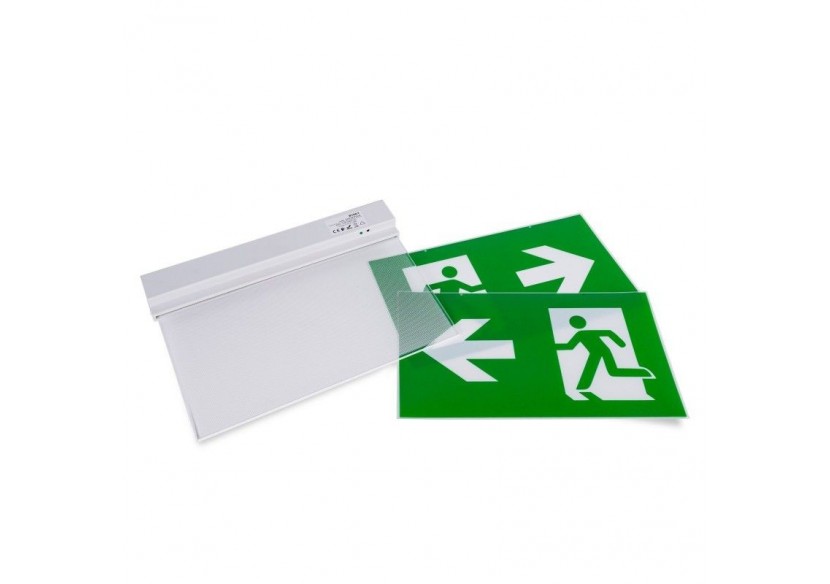 Bloc autonome d'éclairage de sécurité avec pictogramme "SORTIE LATÉRALE" - K-B1061-SIDEARROWS - Barcelona LED